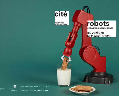 Affiche de l'exposition robots
