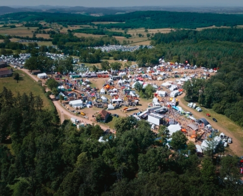 Vue au drone du salon Euroforest 2023