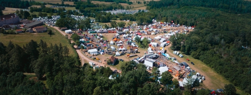 Vue au drone du salon Euroforest 2023